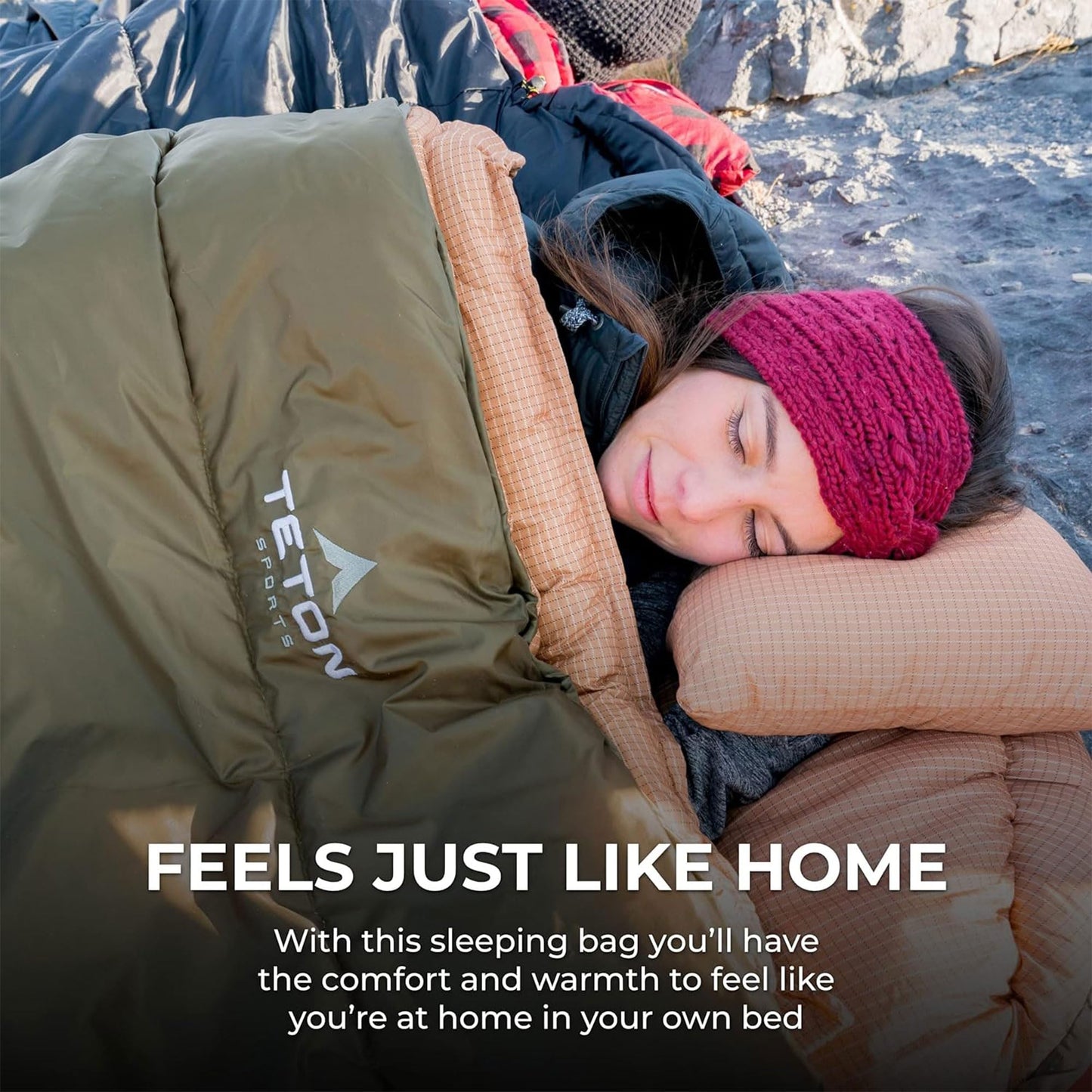TETON Sports Celsius XXL, 0 Degree Sleeping Bag with Compression Sack, Right Zipper, and SuperLoft Elite Material for Camping and Base Camp, Black
