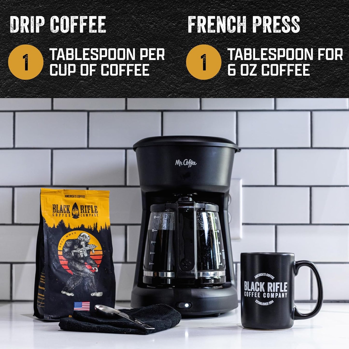 Black Rifle Coffee Company Tactisquatch Dark Roast Ground Coffee, 40 OZ Bag