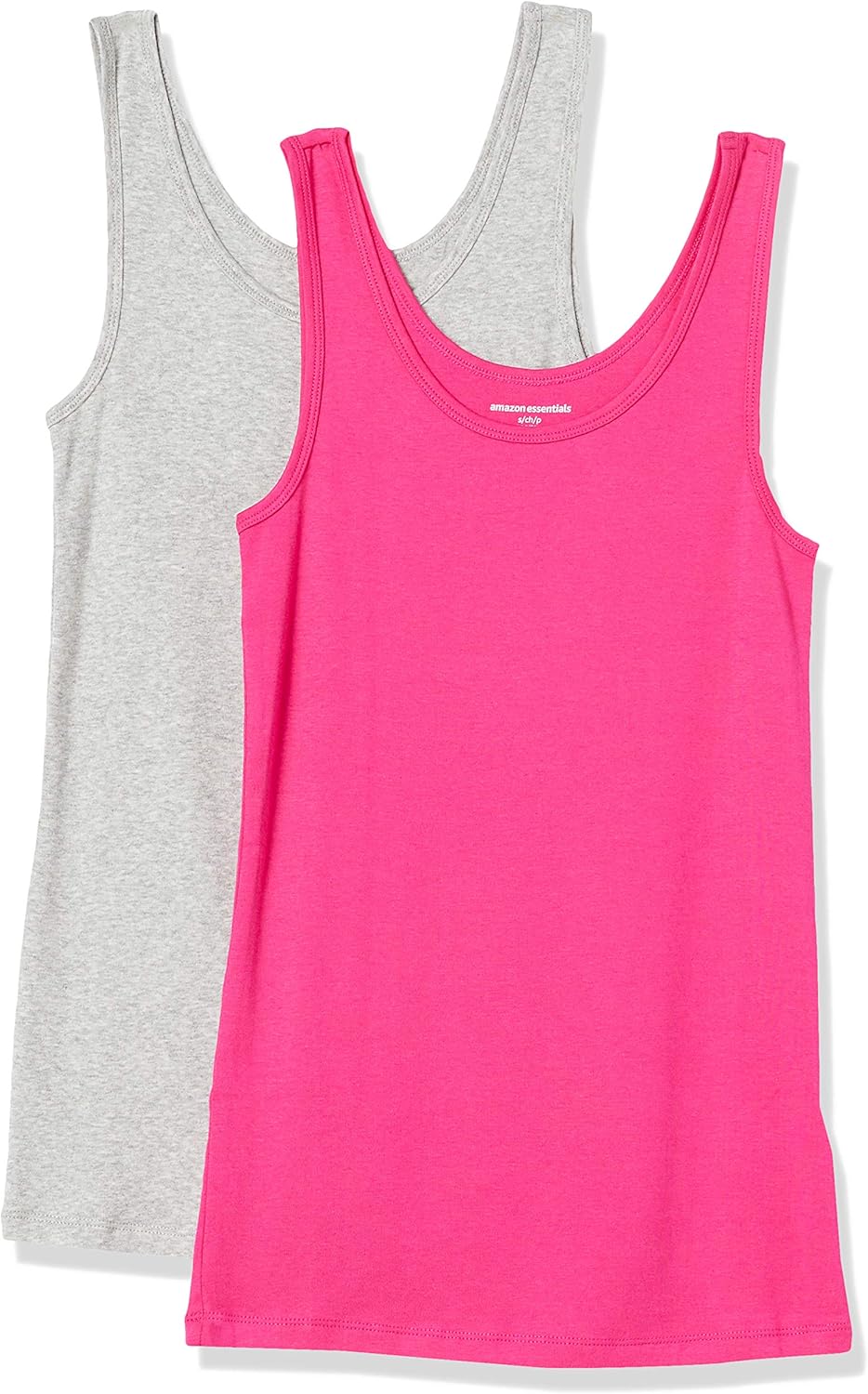 Amazon Essentials Women's Slim-Fit Scoop Neck Tank Top, Pack of 2