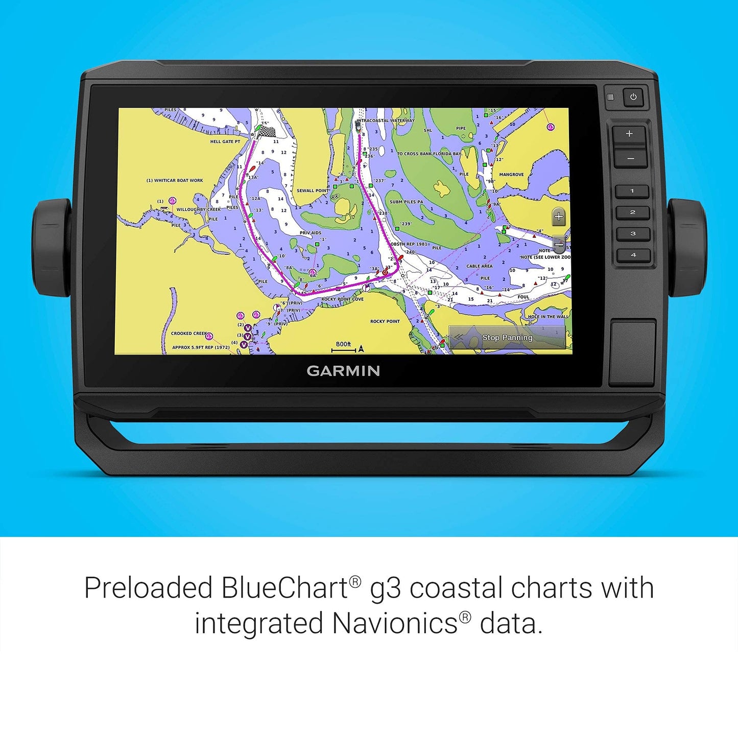 Garmin ECHOMAP UHD 94SV, 9" Keyed-Assist Touchscreen Chartplotter with U.S. BlueChart G3 and GT54UHD-TM Transducer (Renewed)