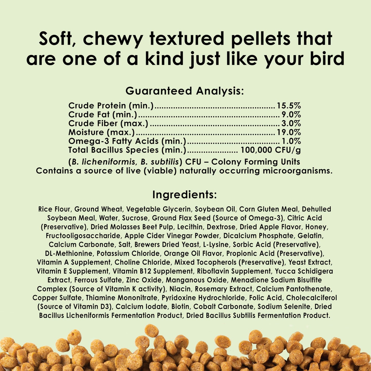 Kaytee Nutri Soft Pet Parrot & Conure Bird Food, 3 Pound