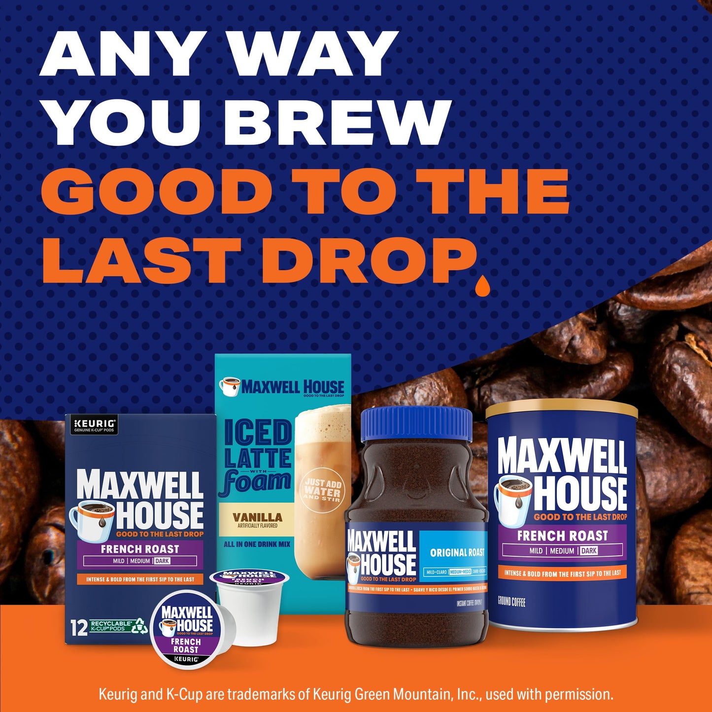 Maxwell House Breakfast Blend Mild Roast Ground Coffee, 38.8 oz Canister