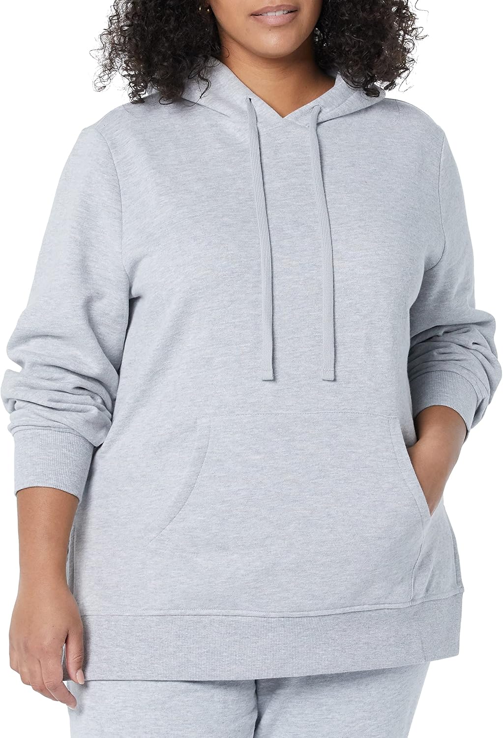Amazon Essentials womens Fleece Hooded Tunic Sweatshirt