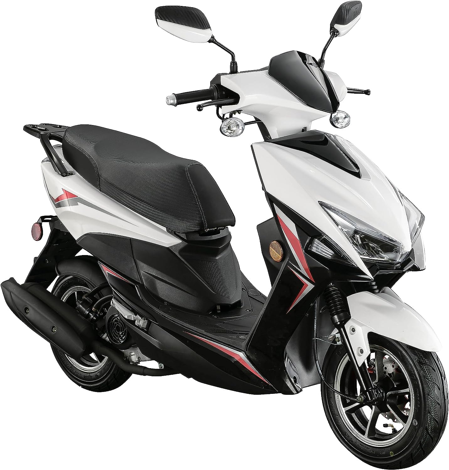 HHH X18 Upgraded 150cc Scooter Moped Street Gas Fully Automatic Scooter 150cc Moped for Adult and Youth Upgraded 10" Aluminum Wheels (Blue Color)