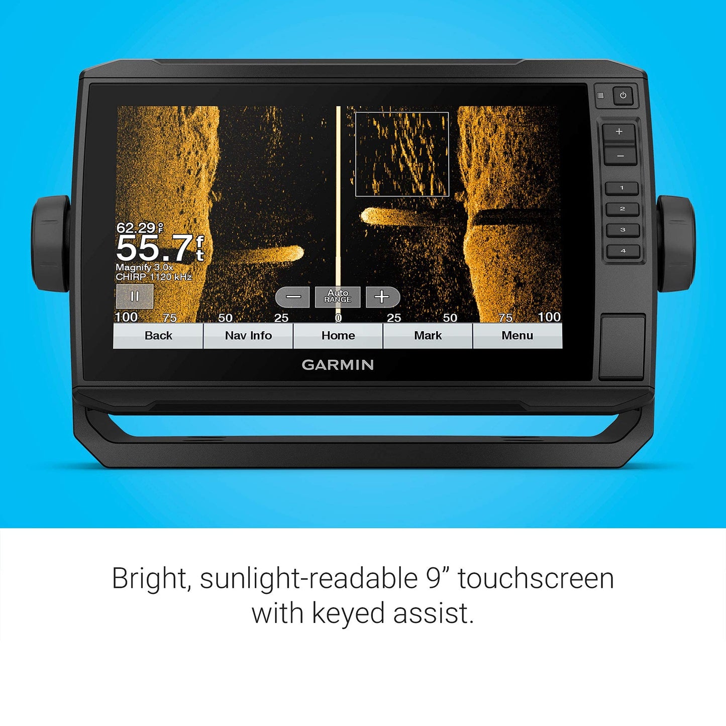 Garmin ECHOMAP UHD 94SV, 9" Keyed-Assist Touchscreen Chartplotter with U.S. BlueChart G3 and GT54UHD-TM Transducer (Renewed)