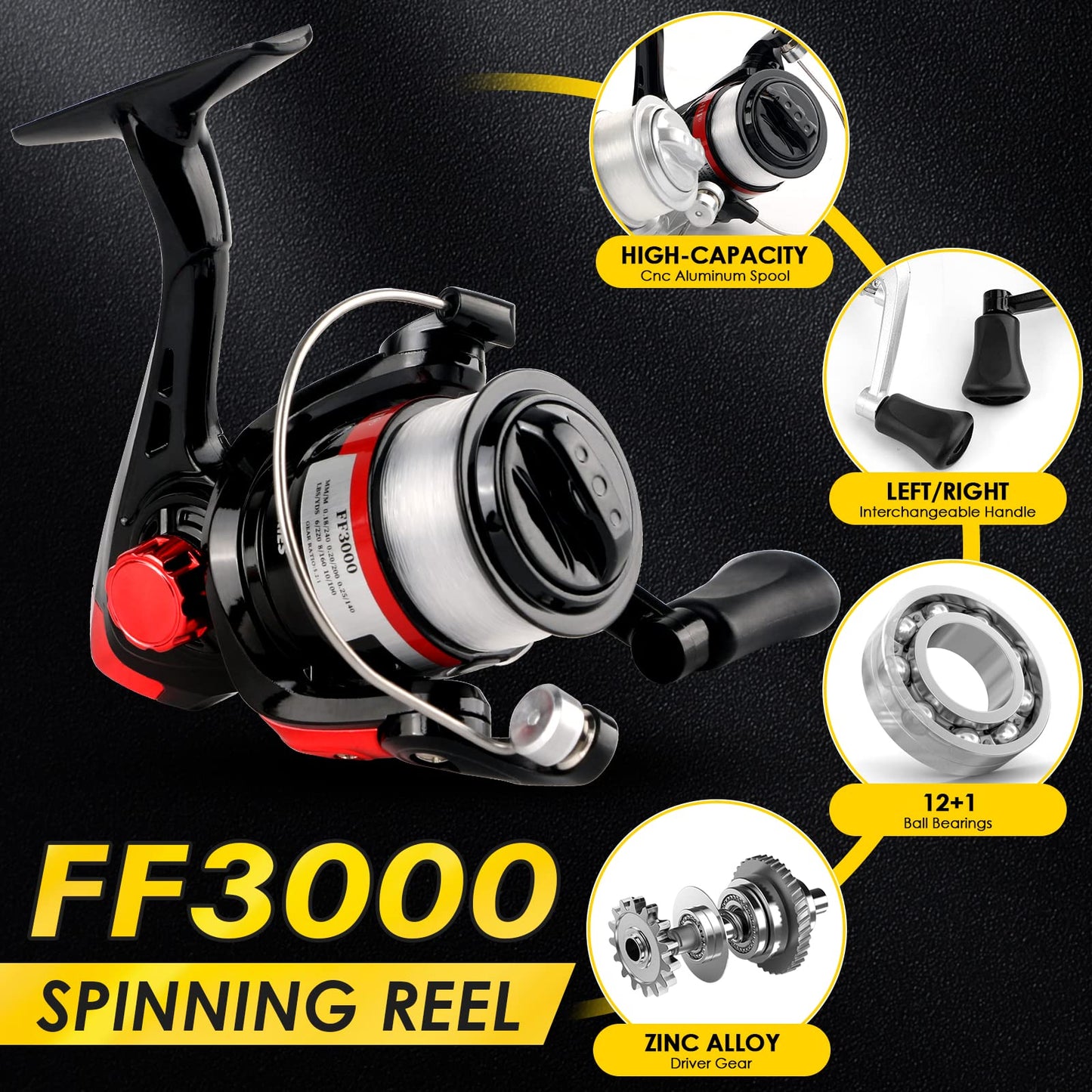 Telescopic Fishing Rod Reel Combo 2PCS 6.89FT Collapsible Fishing Pole Spinning Reel Lures Accessories with Fishing Bag Portable Fishing Rod Kit for Saltwater Freshwater Travel Fishermen Gift