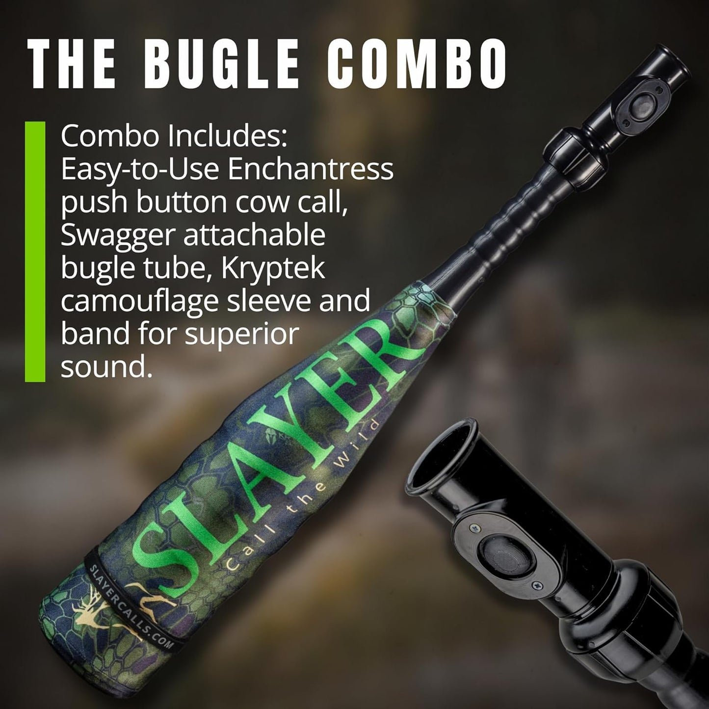 The Enchantress Elk Slayer | Push Button Elk Call for Realistic Cow Elk Sounds | Call + Bugle + Extra Reed