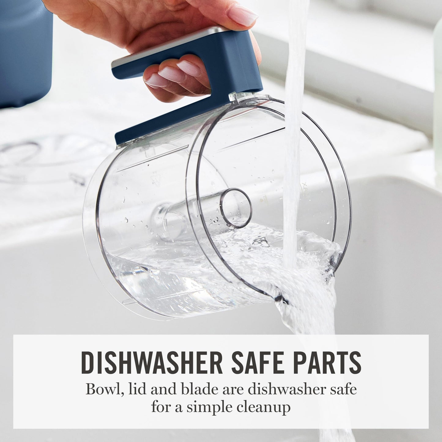 Martha Stewart 3 Cup Electric Food Chopper, Vegetable & Herb Mini Food Processor, 24oz BPA-Free Bowl, Stainless Steel Blades, Pour Spout, Dicing, Mincing, Chop & Puree, Dishwasher Safe, Caviar