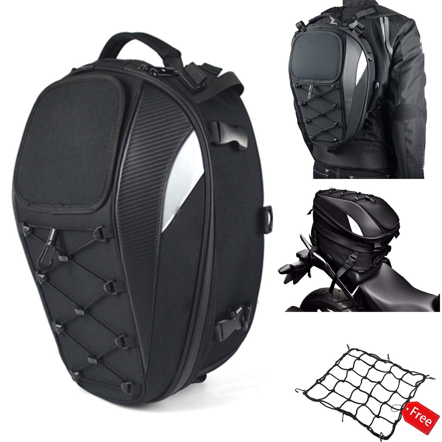 Powersports Saddle Bags - Waterproof Motorcycle Luggage, Helmet & Pillion Seat Side Bags