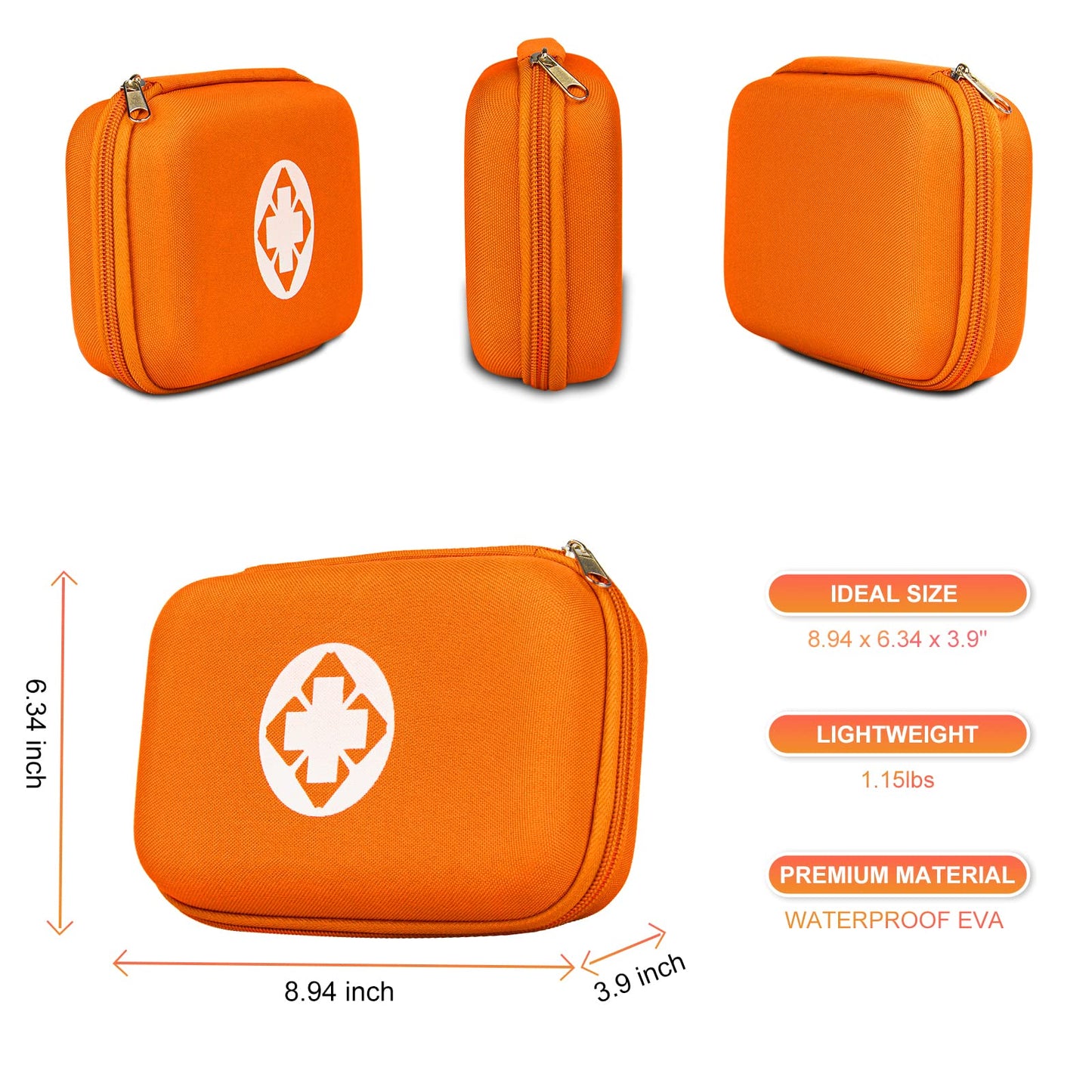 276PCS First Aid Kit Home Car Camping Hiking Emergency Supplies Small Compact Lovely Bag for School Outdoor, Basic Outdoor Essentials Survival Kit for Travel AMORNING