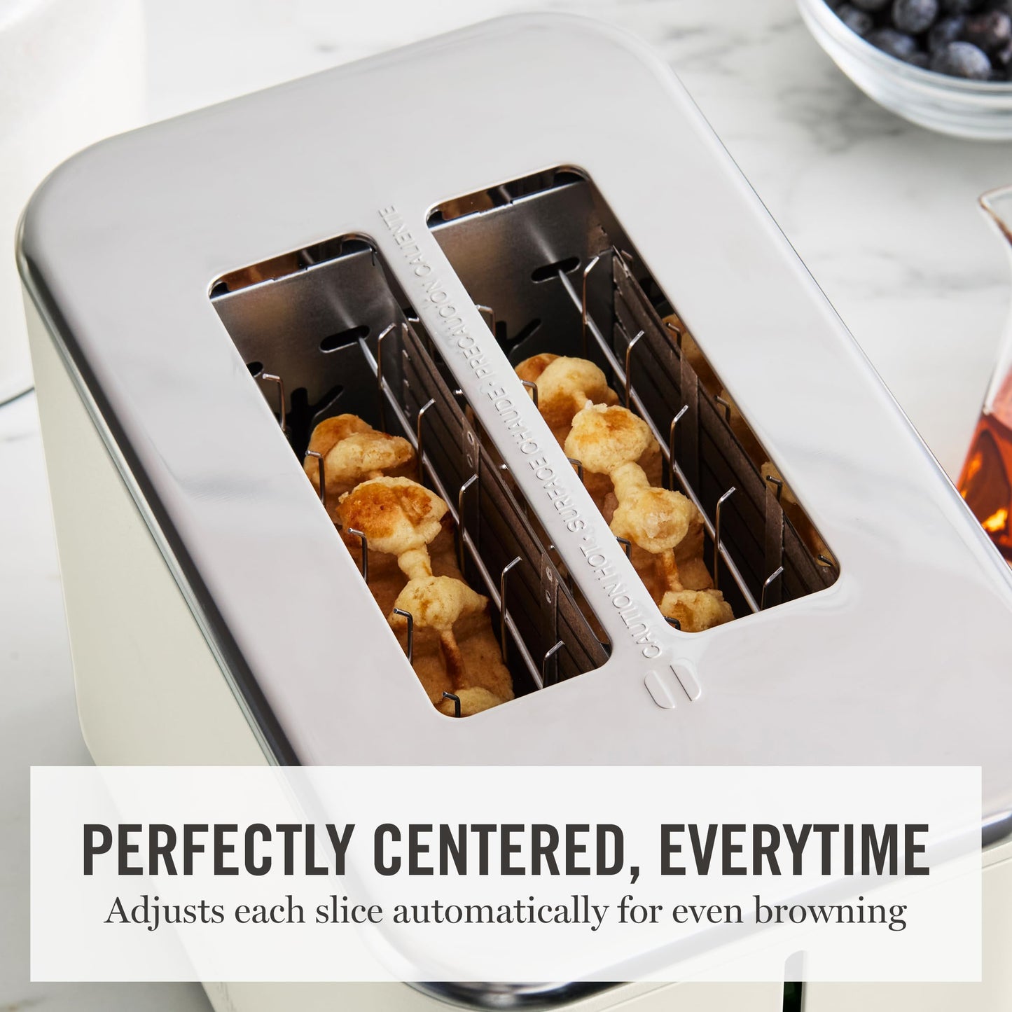 Martha Stewart 4 Slice Toaster, 10 Shade Settings with Defrost, Cancel, Bagel & Gluten-Free, Extra-Wide Self-Centering Slots for Waffles, Artisan Bread, Removable Crumb Tray, Cord Wrap,1800W, Honeydew