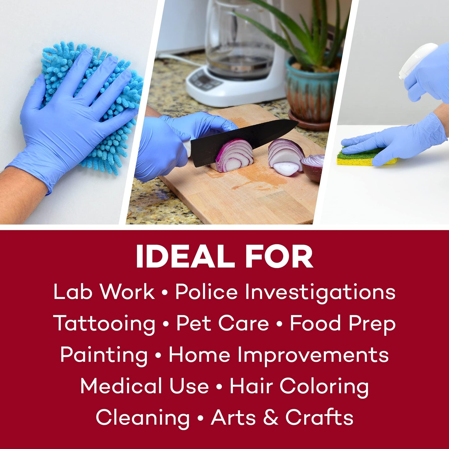 Dealmed Medical Exam Gloves – 200 Count Small Nitrile Gloves, Disposable Non-Irritating Latex Free, Multi-Purpose Use for a First Aid Kit and Medical Facilities