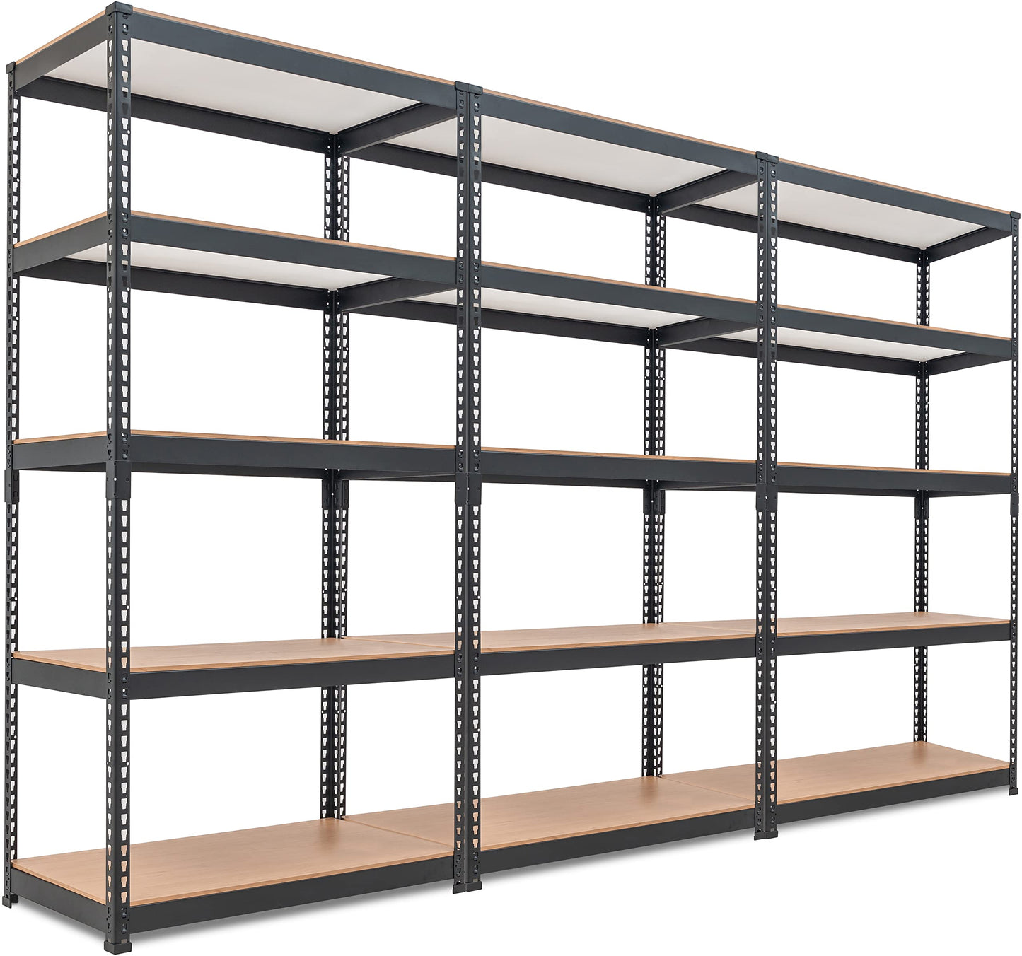 HOMEDANT 5 Tier Laminated Boltless Heavy Duty Garage Storage Adjustable Wide Size Metal Shelving Unit Utility Rack Shelves Organization Multipurpose Shelf Shed Warehouse 47.7"W x 24.1"D x 71.3"H 2Pack