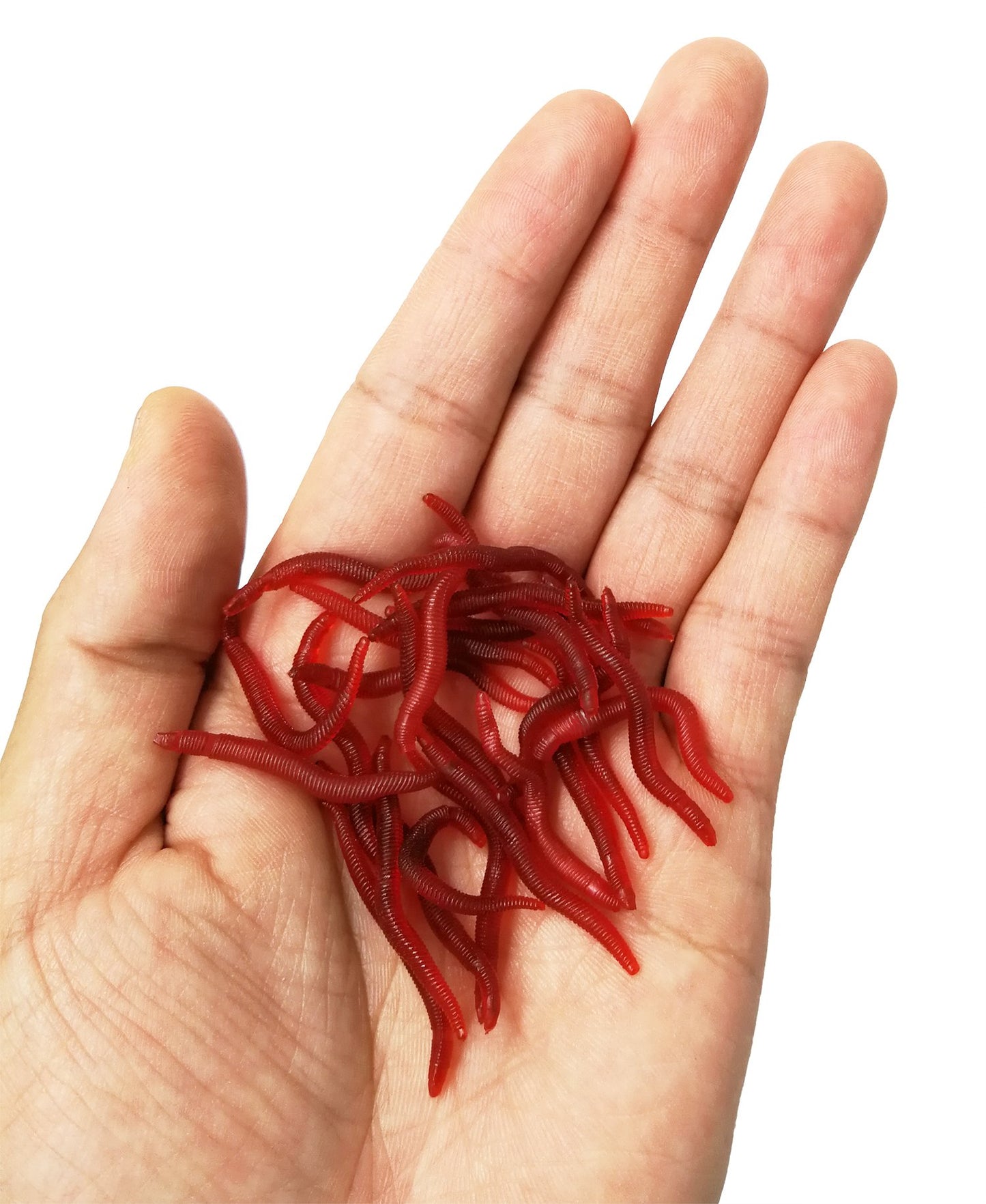 1.6in/3.3/3.9in Fishing Soft Lure Trout Worm Earthworm Bait Lifelike Fake Bloodworm Grub Worm Soft Fishing Lure Baits