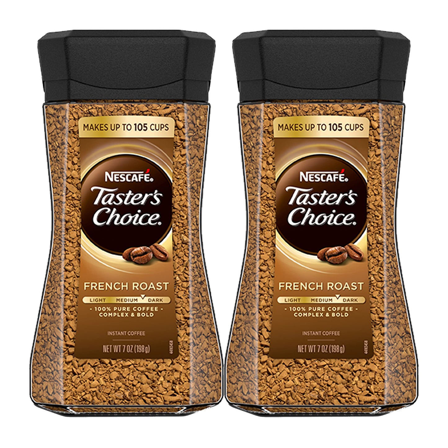NESCAFÉ Taster's Choice Instant Coffee Light Medium Roast, House Blend, 2 Jars (7 Oz Each)