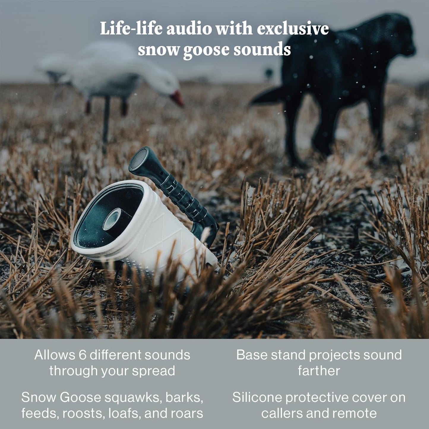 Lucky Duck White Devil Ecaller, Wireless Electronic Snow Goose and Predator Caller