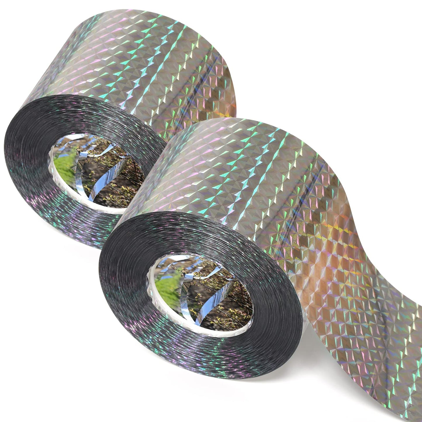 Bird Scare Tape Ribbon(700FT) Reflective Tape Keep Birds Away Outdoor,Double Side Bird Flash Tape, Scare Geese, Pigeon, Duck, Woodpecker