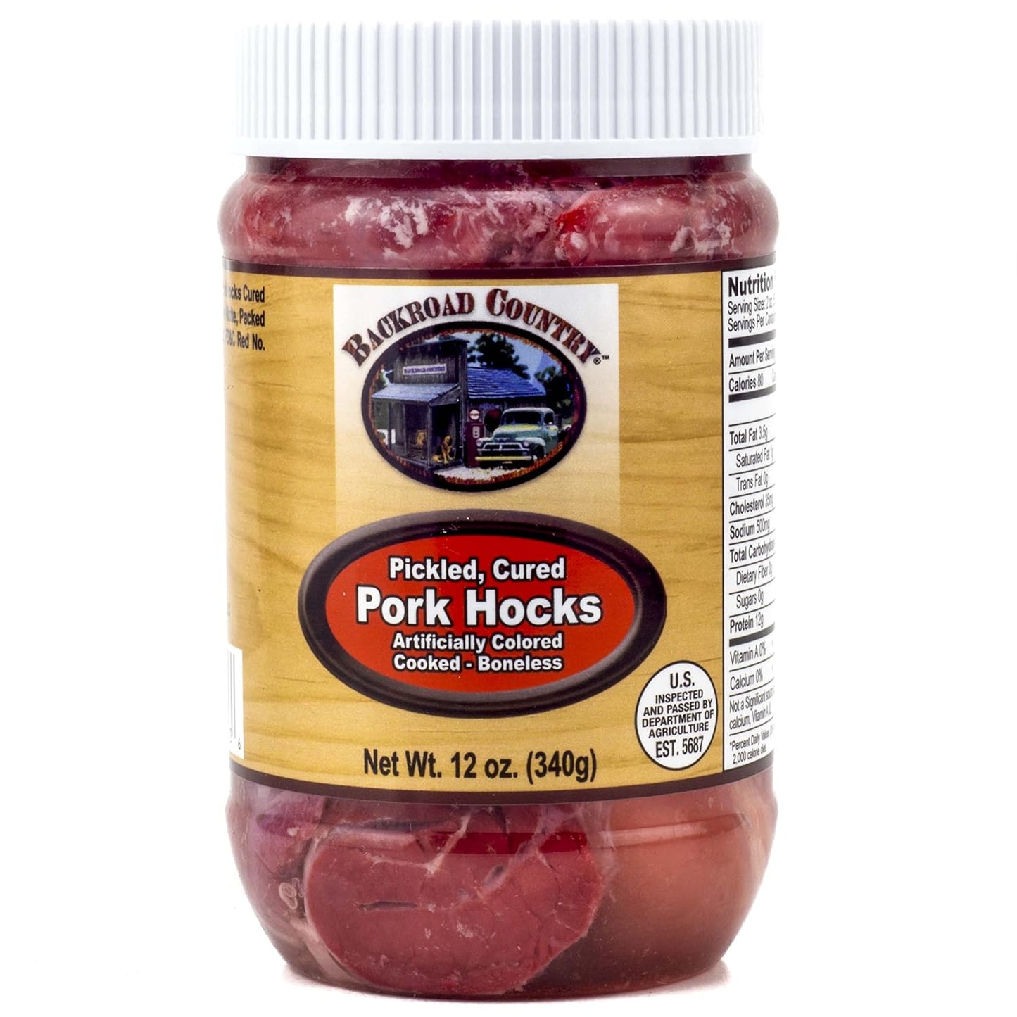 Backroad Country Pickled Cured Pork Hocks 12 Ounces Pack of 2