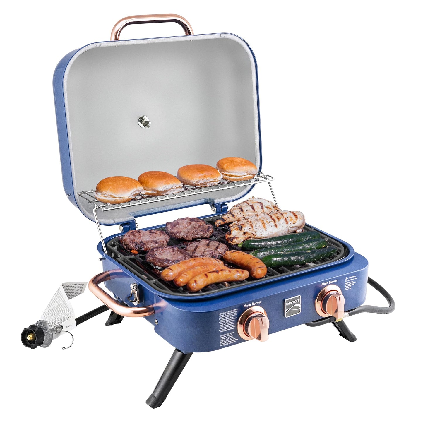 Kenmore 2-Burner Portable Tabletop Retro Gas Grill