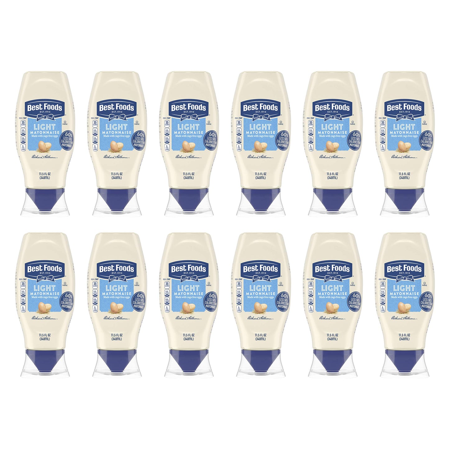 Best Foods Real Mayonnaise Squeeze Bottle For a Creamy Sandwich Spread or Condiment Made With Cage-Free Eggs 20 oz