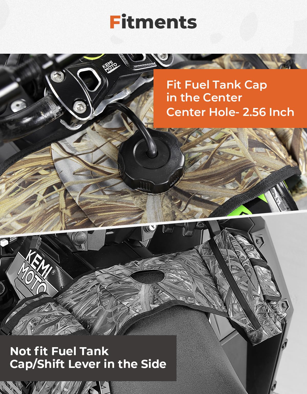 KEMIMOTO ATV Tank Bag Water-resistant Cooler All Terrain Vehicles Accessories Motorcycle Saddle Bag Compatible with Most ATVs and Snowmobiles Bicycles