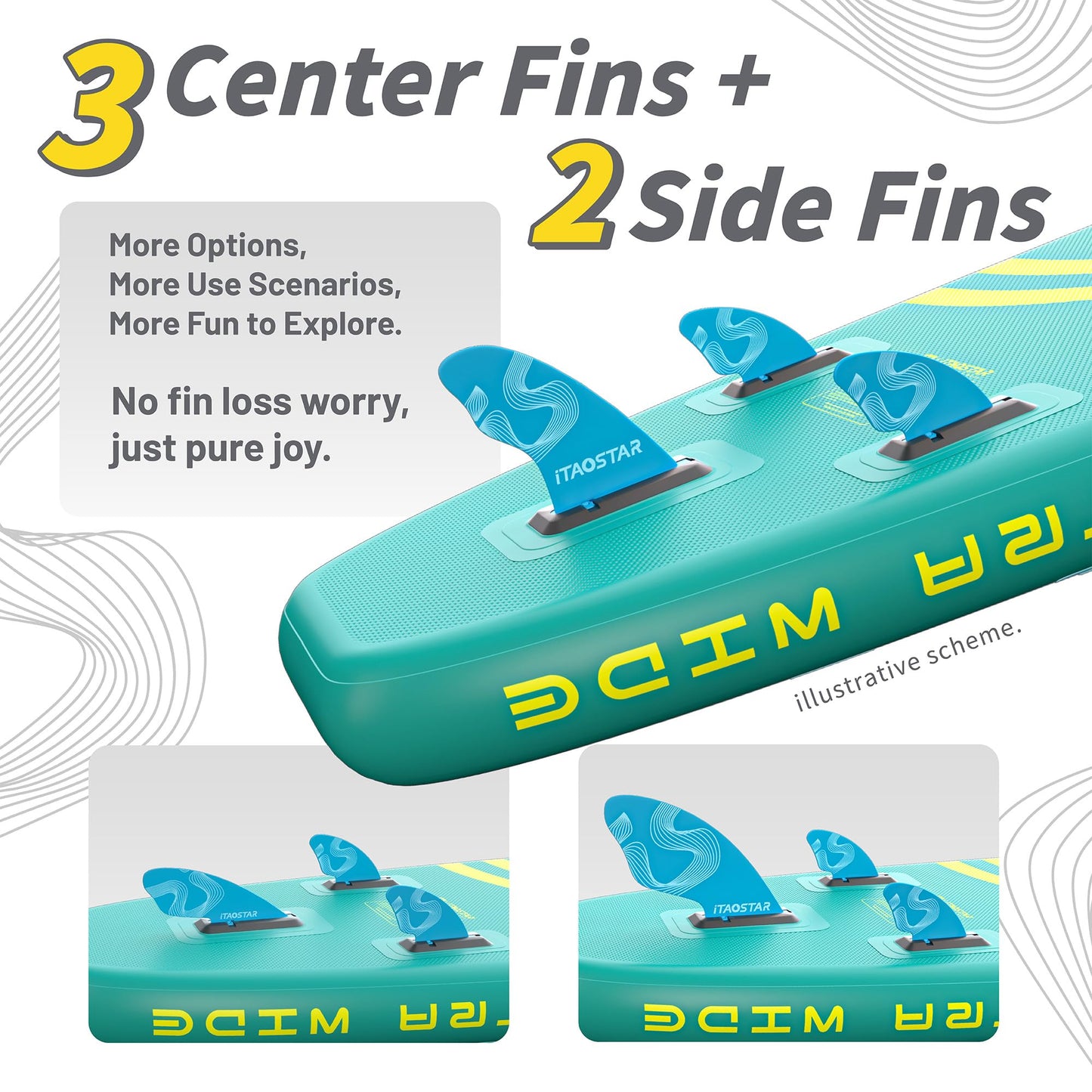 iTAOSTAR D03AP 35" Extra Wide Paddle Board for Better Balance, Inflatable Stand Up Paddle Board with Kayak Seat, Inflatable Paddle Boards for Adults of All Skill Levels with Premium SUP Accessories