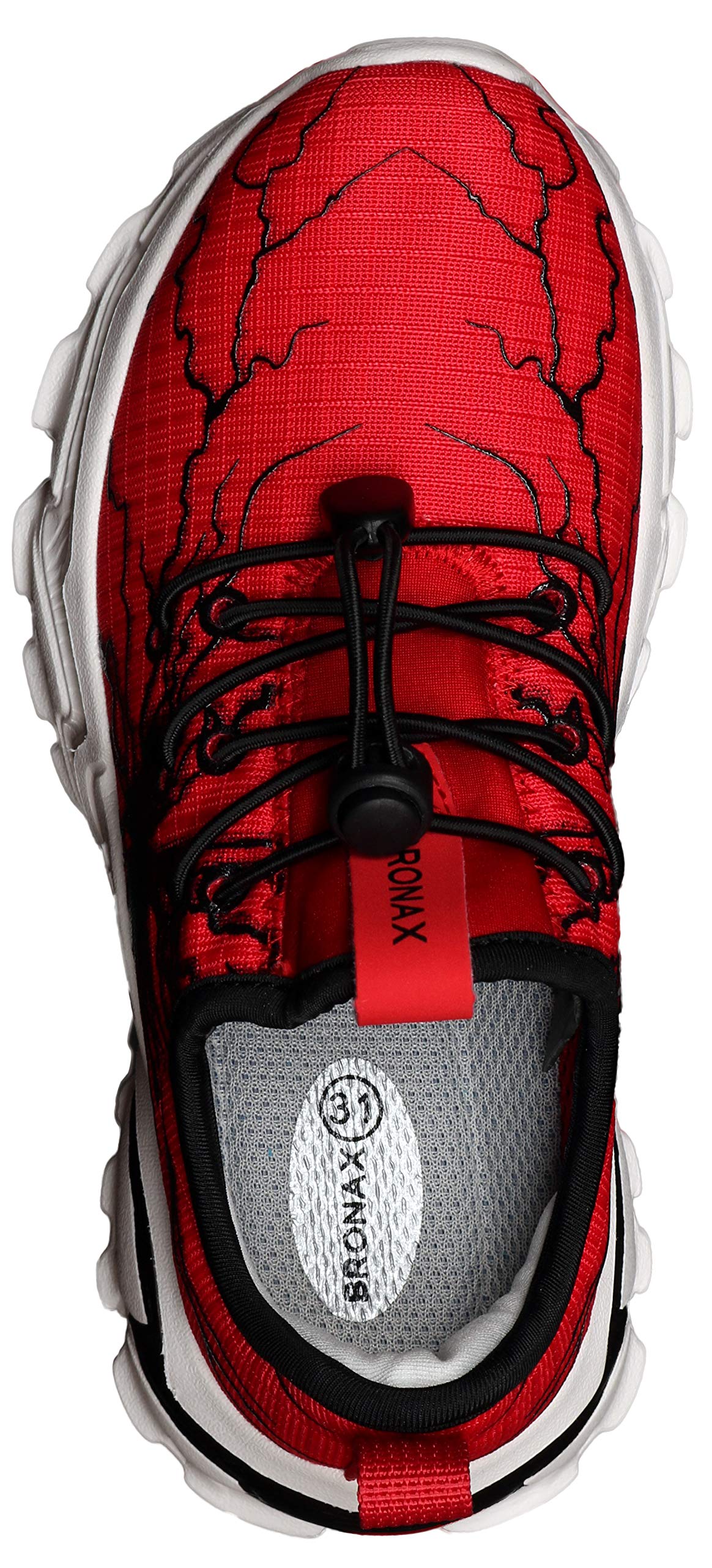 BRONAX Little/Big Boys Comfortable Graffiti Personality Tennis Shoes