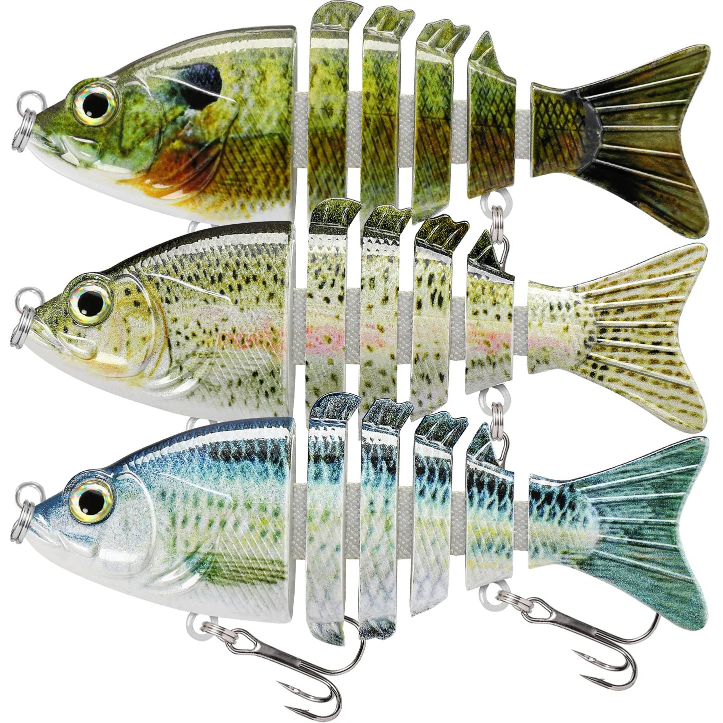 TRUSCEND Swimmax for Saltwater and Freshwater, Realistic Fishing Lures for Bass Trout Crappie Walleye Pike Bluegill Salmon, Swimbait for Bass Fishing, Amazing Fishing Gear Gifts for Family Fishing
