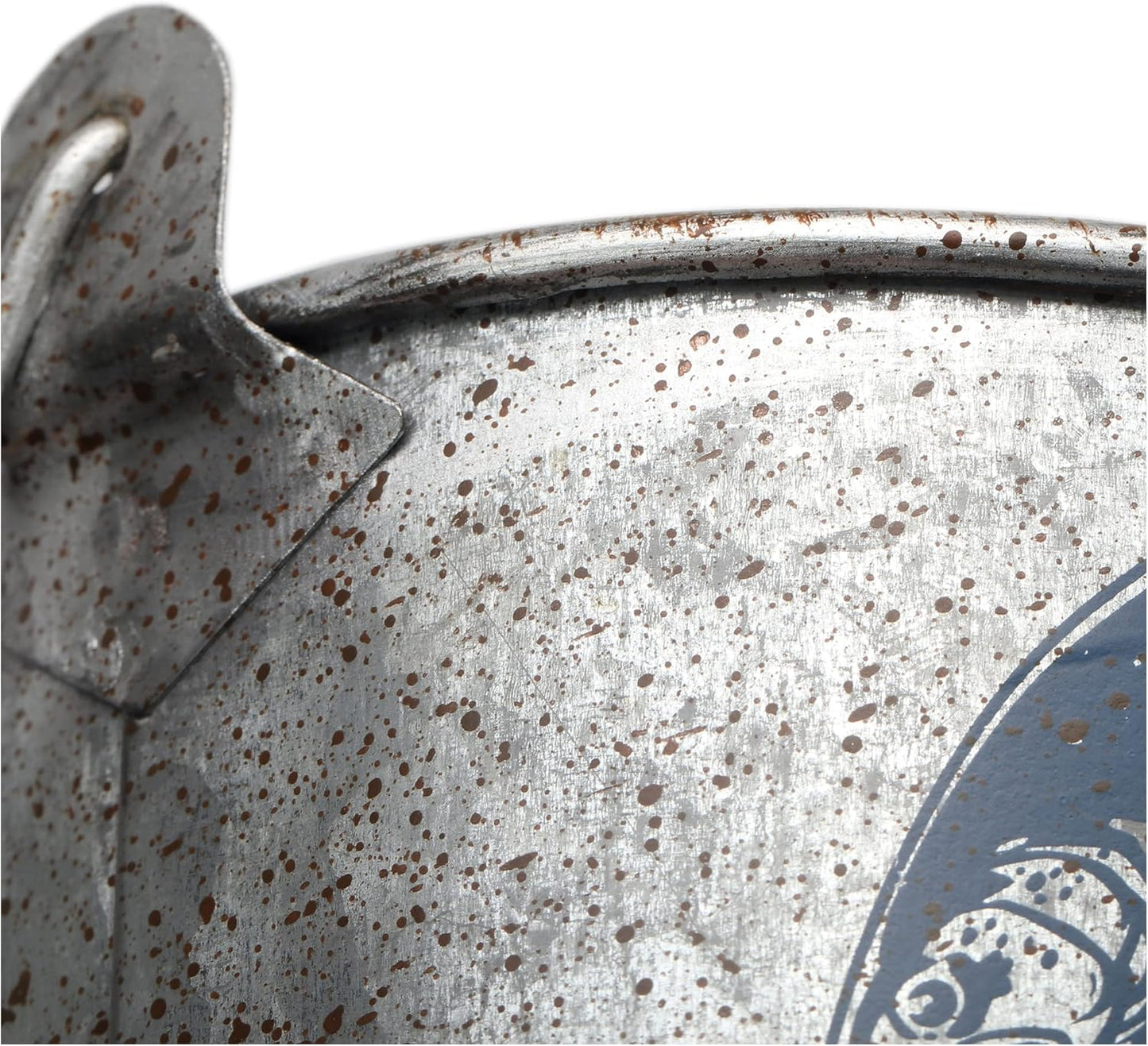 Open Road Brands Lakeside Bait and Tackle Metal Bucket - Decorative Fishing Pail for Pencils, TV Remotes or Tools