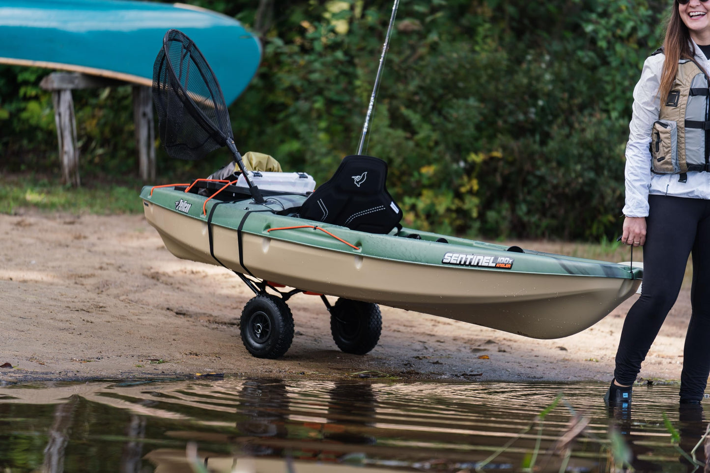 Pelican Sentinel 100X Angler Fishing KayakSit-on-Top KayakLightweight one Person Kayak9.6 ft