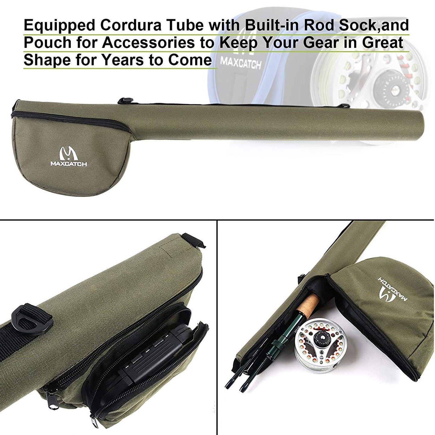 M MAXIMUMCATCH Maxcatch Extreme Fly Fishing Combo Kit 3/5/6/8 Weight, Starter Fly Rod and Reel Outfit, with a Protective Travel Case