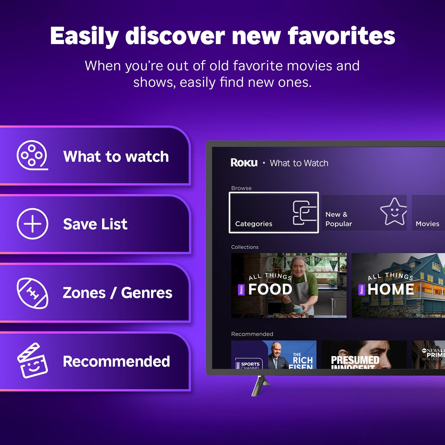 Roku Streaming Stick Plus 2025 - 4K & HDR Roku Streaming Device for TV with Voice Remote - Free & Live TV