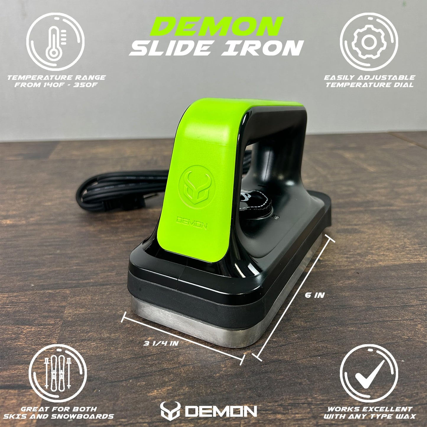 Demon Complete Basic Tune Kit with Wax- Everything Needed to do a Basic Tune and Wax for Your Skis and Snowboard