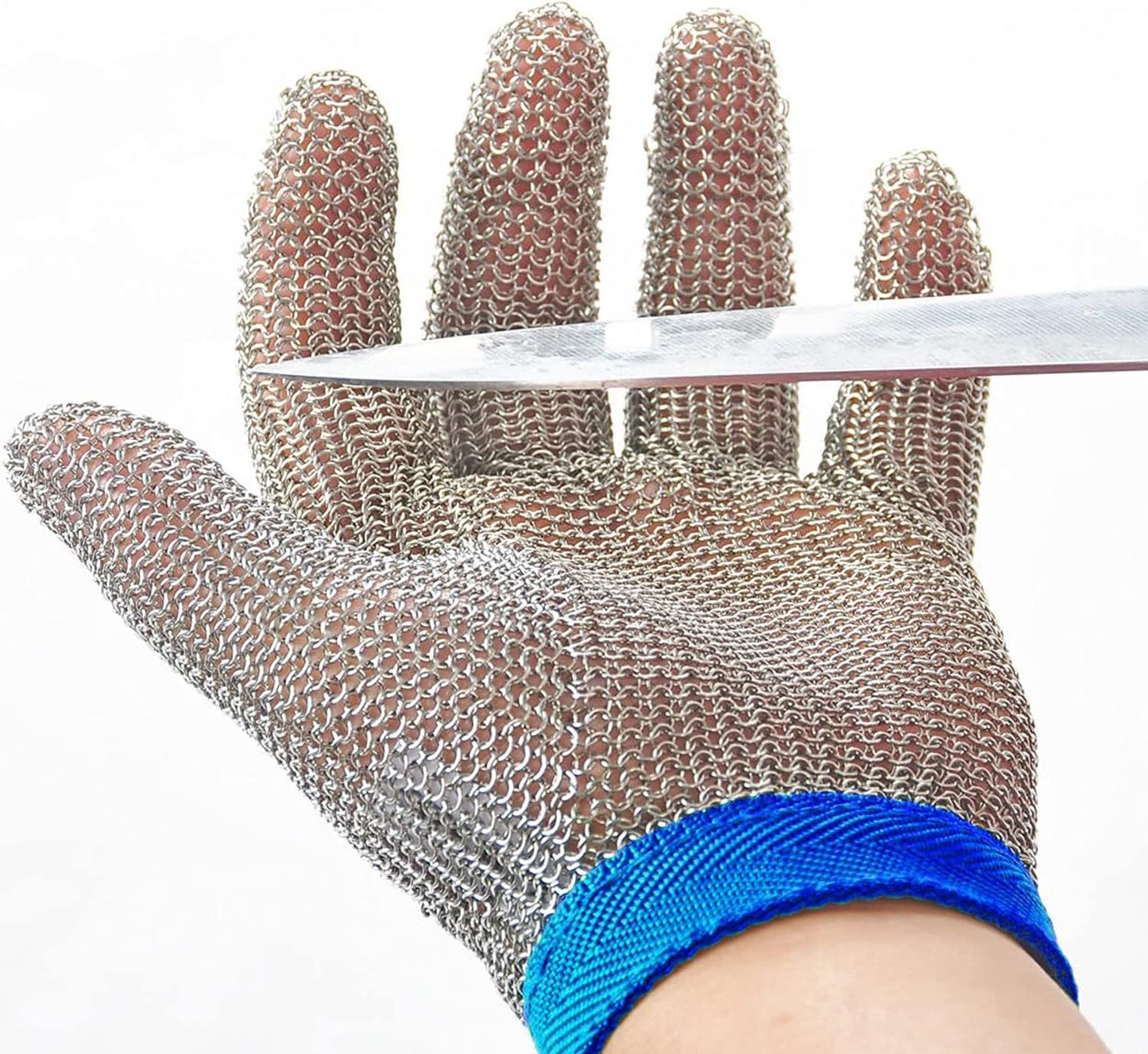 Dowellife Level 9 Cut Resistant Glove - Stainless Steel Mesh Metal Glove for Butcher, Meat Cutting, Oyster Shucking, Kitchen Mandoline, Chef Slicing, Fish Fillet (X-Large)