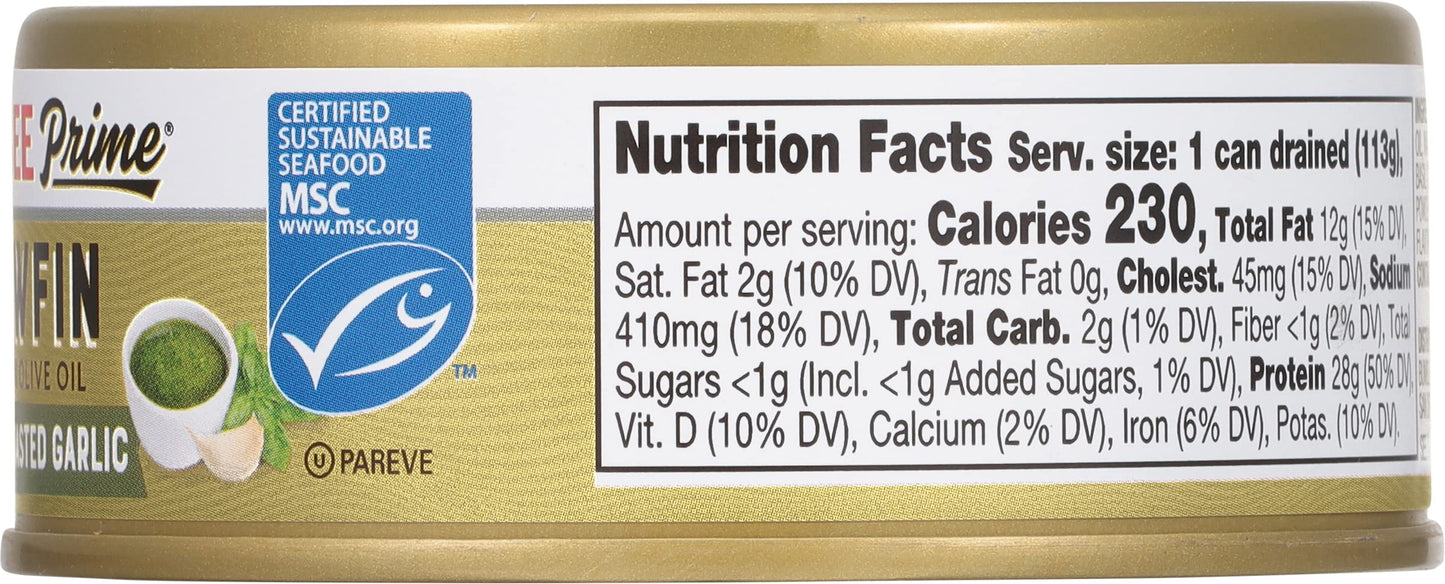 Bumble Bee Prime Atlantic Salmon, 5 oz Can - Premium Salmon - 24g Protein per Serving - Gluten Free & Kosher