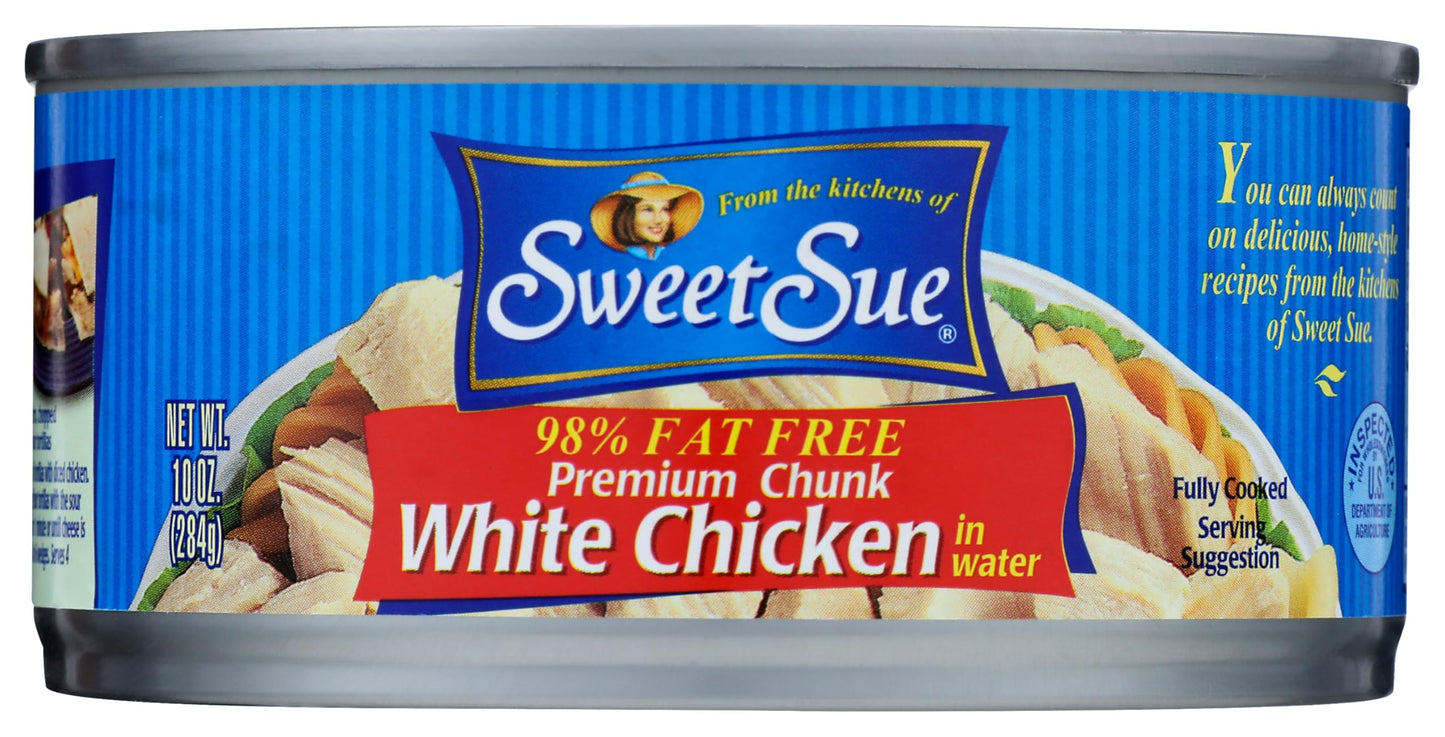 Sweet Sue Chunk White Chicken in Water, 5 oz Can (Pack of 24) - 11g Protein per Serving - Gluten Free, Keto Friendly - Great for Snack, Lunch or Dinner Recipes