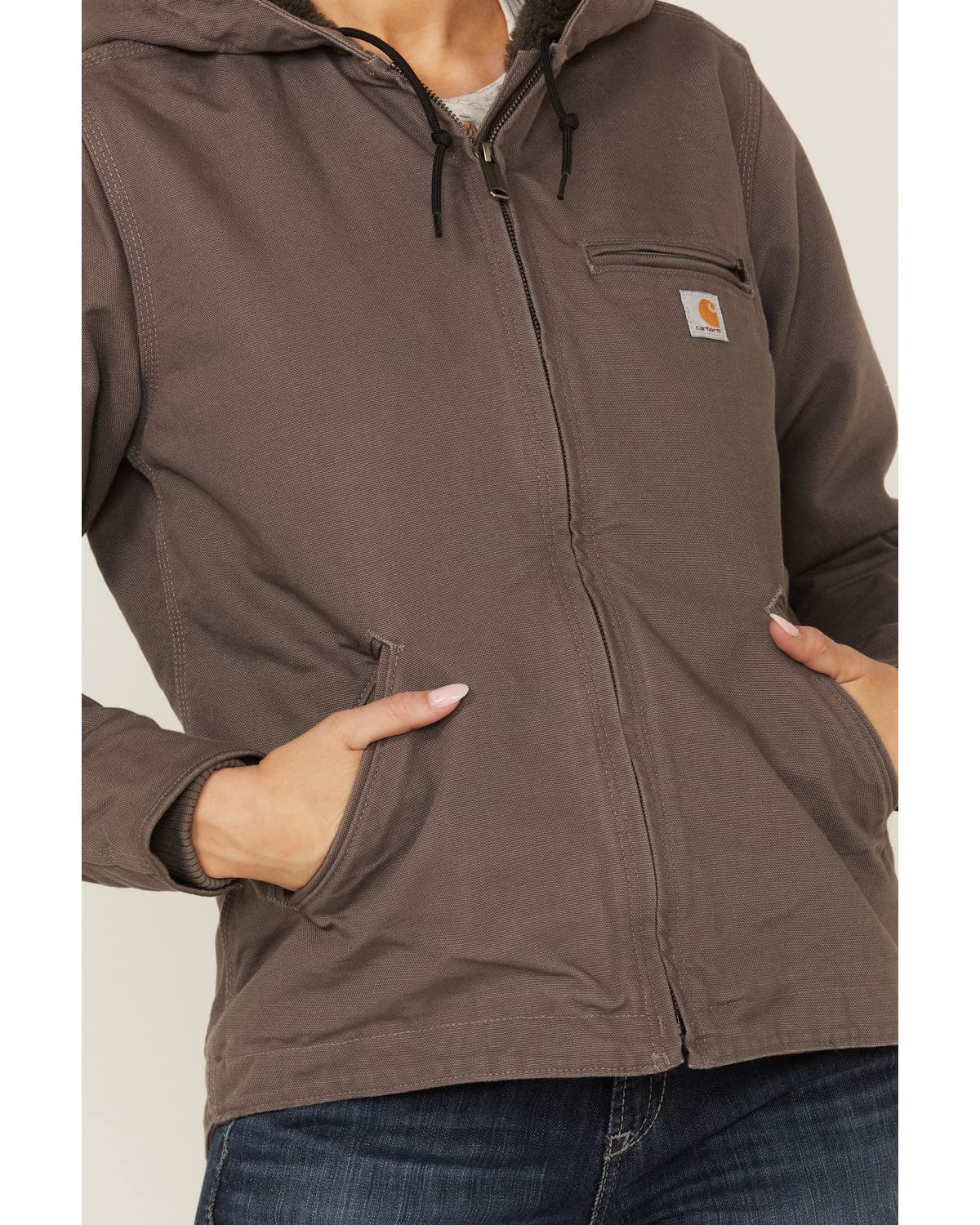 Carhartt Women's Loose Fit Washed Duck Sherpa Lined Jacket