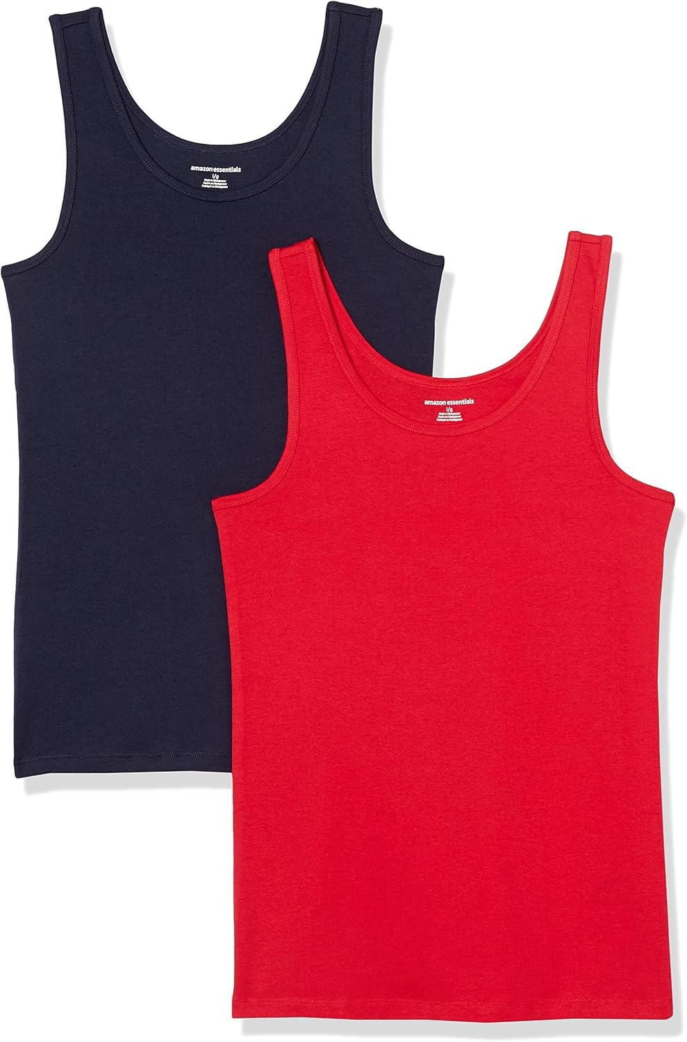 Amazon Essentials Women's Slim-Fit Scoop Neck Tank Top, Pack of 2