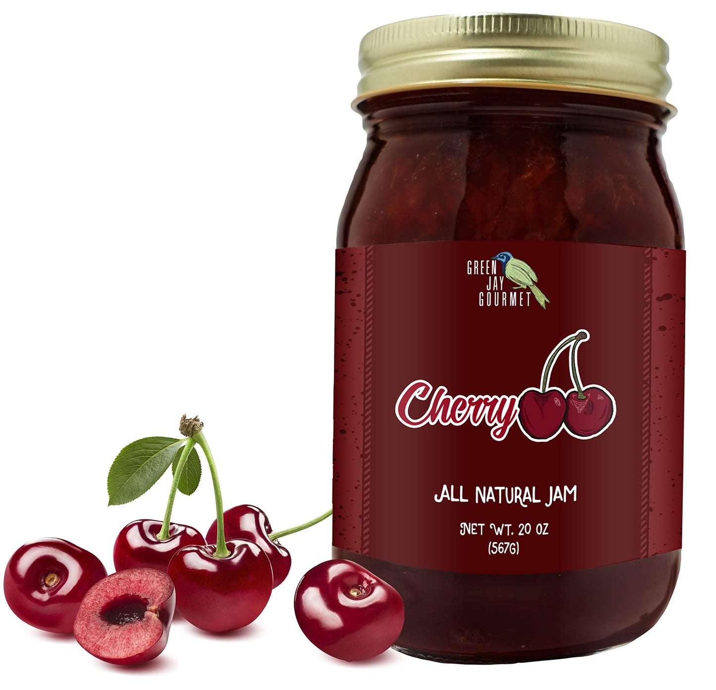 Green Jay Gourmet Spicy Jam Variety Pack - All-Natural Raspberry Jalapeno Jam, Strawberry Jalapeno Jam, Blackberry Jalapeno Jam - Vegan, Gluten-free Jam - No Preservatives - USA Made - 3 x 20 Ounces