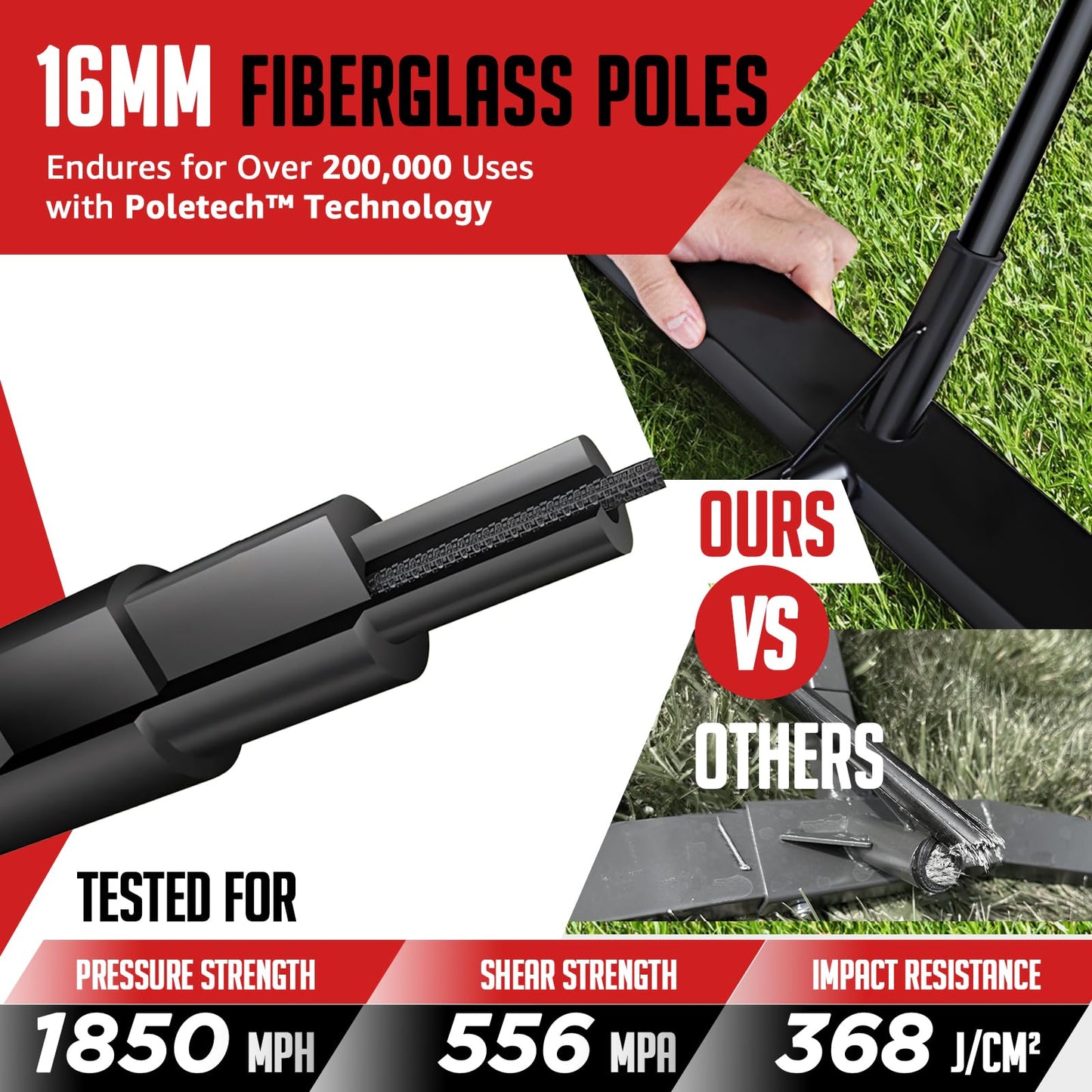 ZEALFEEL Volleyball Net, 12FT Volleyball Training Net Height Adjustable, Portable Freestanding Practice Net for Hitting or Serving Drills, Pop up Volley Ball Nets with Carry Bag for Backyard Outdoor