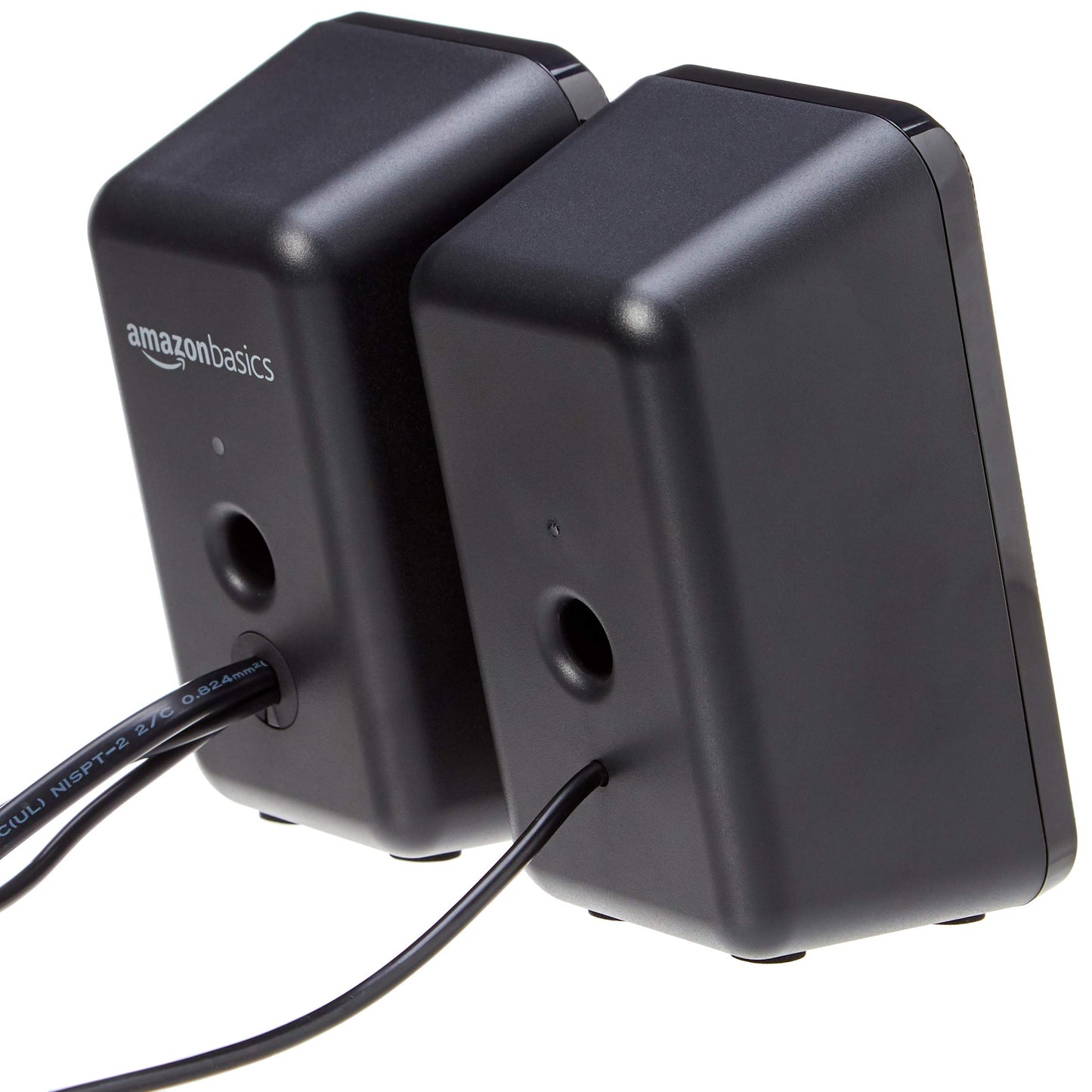 Amazon Basics AC-Powered Computer Speakers for Desktop or Laptop PC with Volume Control, Headphone Jack, Black (US Version)