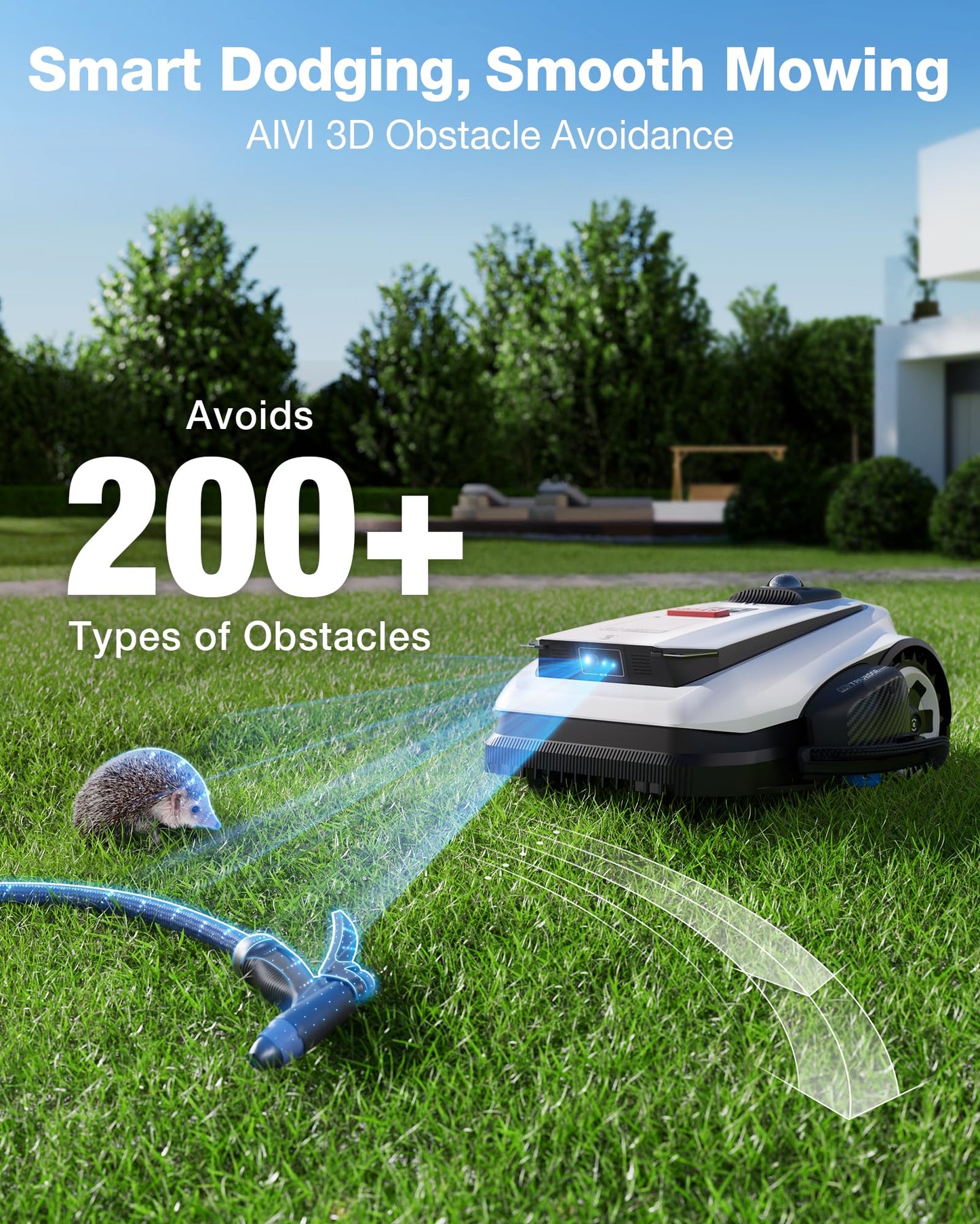ECOVACS Goat A2000 LiDAR PRO Robotic Lawn Mower for Up to 0.5 Acre, Wire-Free with Dual-LiDAR Auto Mapping, Built-in TruEdge Edge Trimmer, AIVI 3D Obstacle Avoidance, Smart App Control