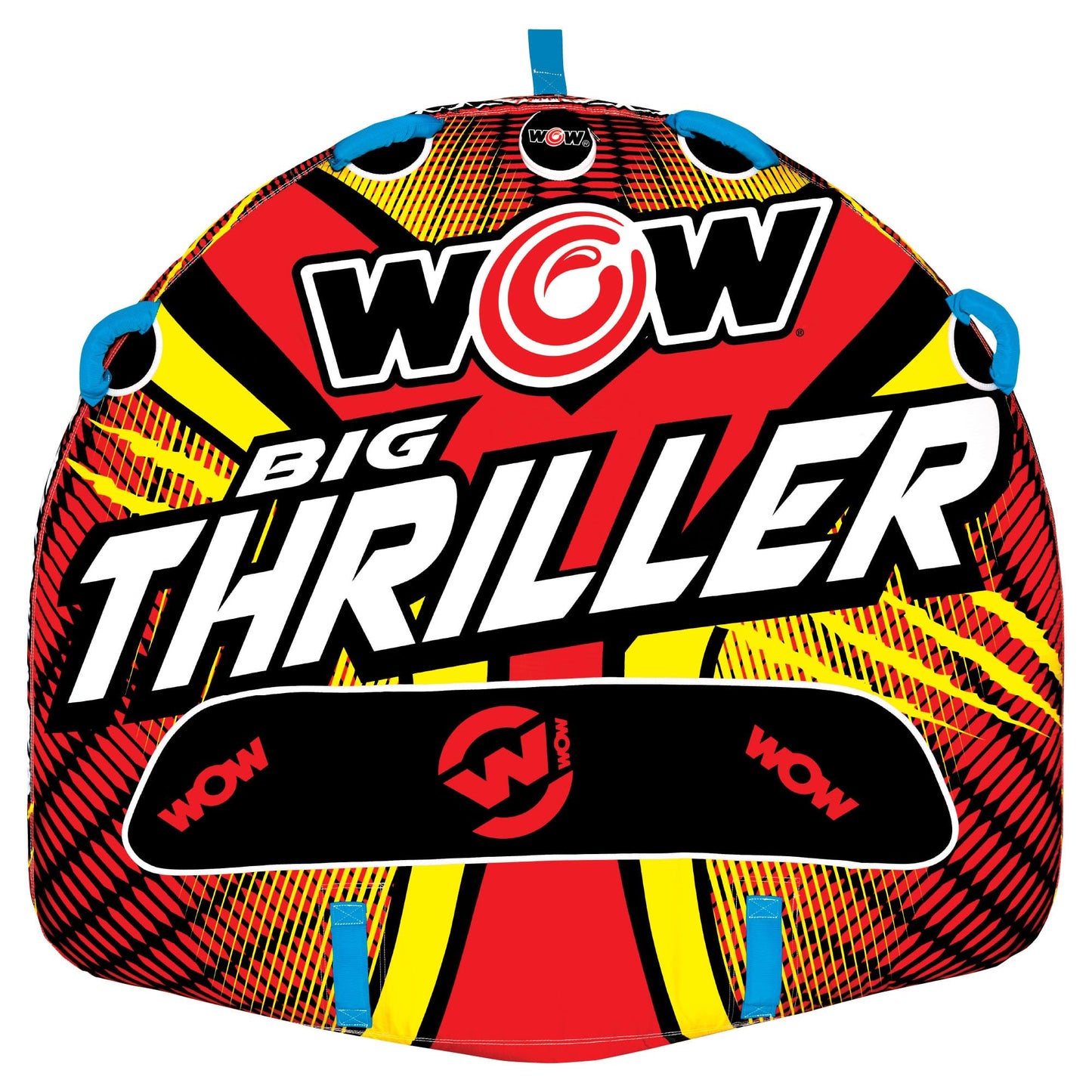 WOW Sports – Big Thriller Towable Deck Tube for Boating – 1-2 Person 340 lbs Capacity – Inflatable Boat Tube for Water Sports – Youth & Adults