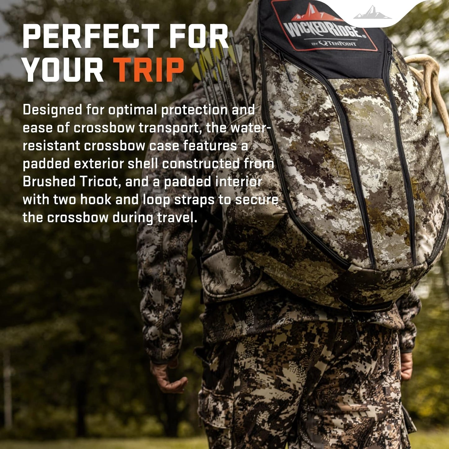Wicked Ridge by TenPoint Ambush Bowpack, Veil Alpine/Black - Easily Transport & Protect Your Crossbow