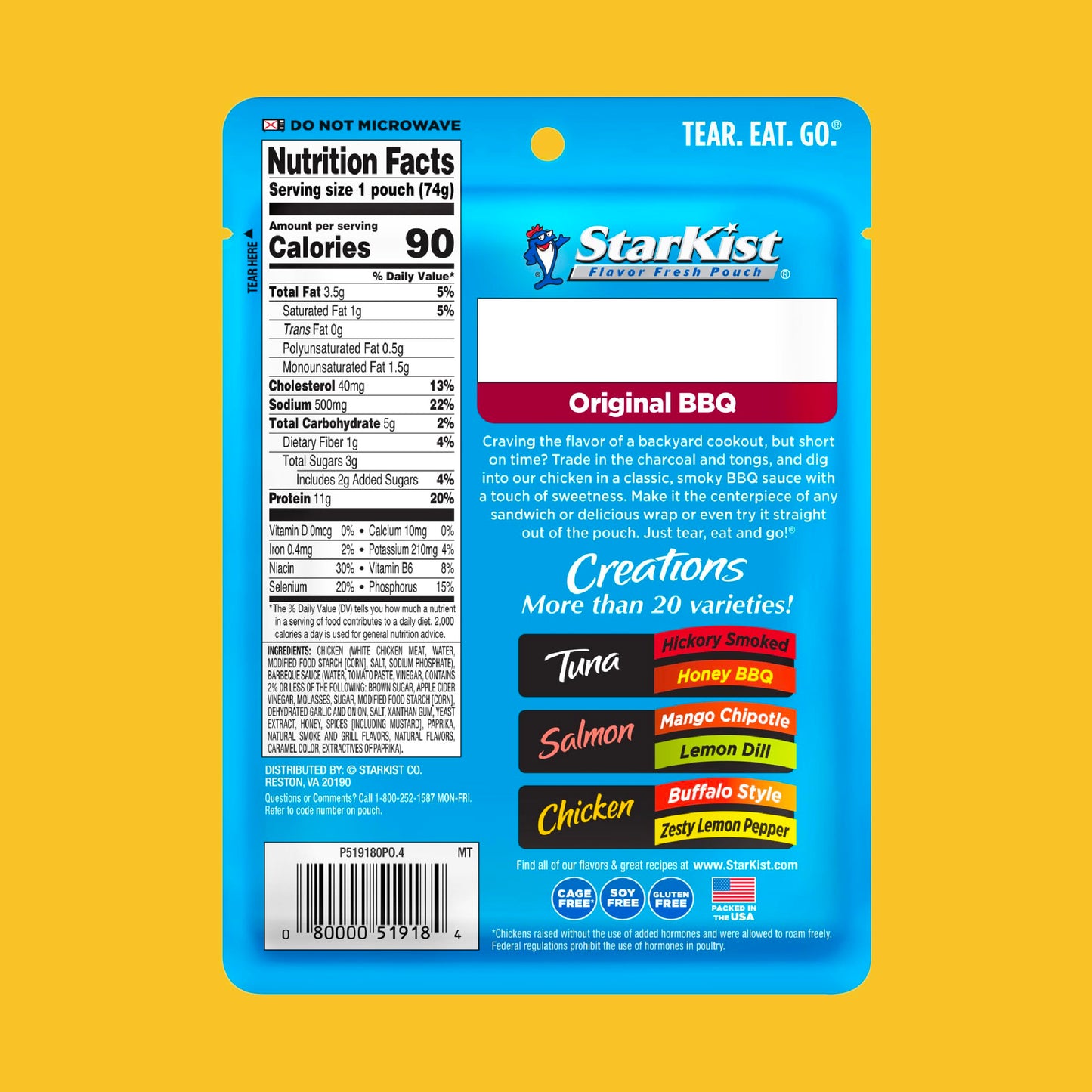 StarKist Chicken Creations, Chicken Salad, 2.6 oz Pouch (Pack of 12)