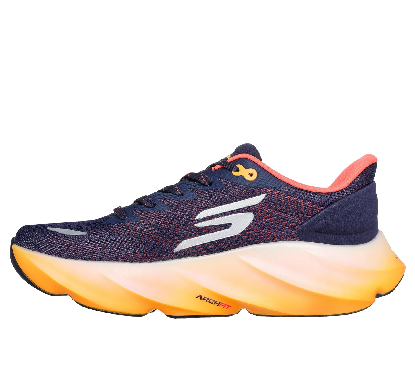 Skechers Men's Aero Burst Sneaker, Navy/Orange, 12