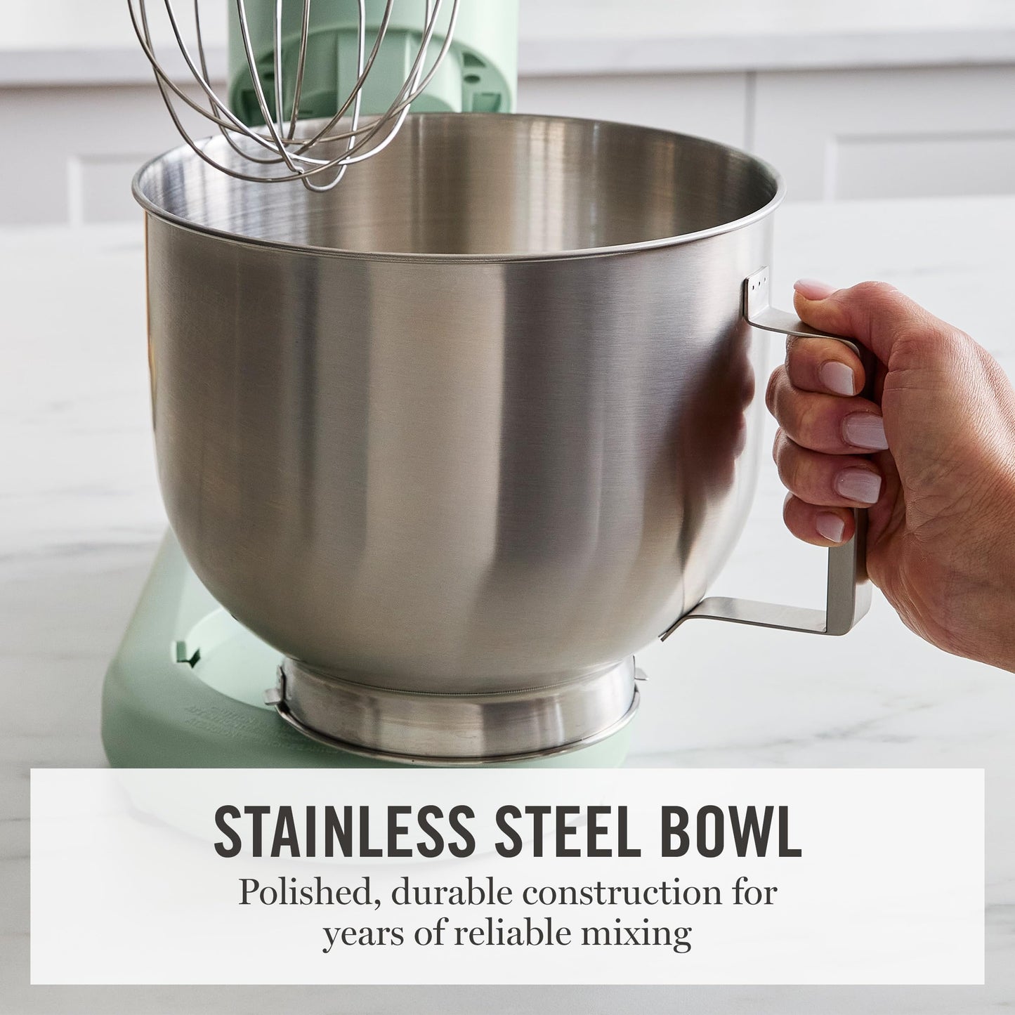 Martha Stewart Stand Mixer, 12 Speed, Tilt-Head, 5.3QT Stainless Steel Bowl, Splash Guard with Pour Chute, Whisk, Dough Hook, Flat Beater, Electric Kitchen Baking Mixer, Bread, Cake, Whip, Caviar Gray
