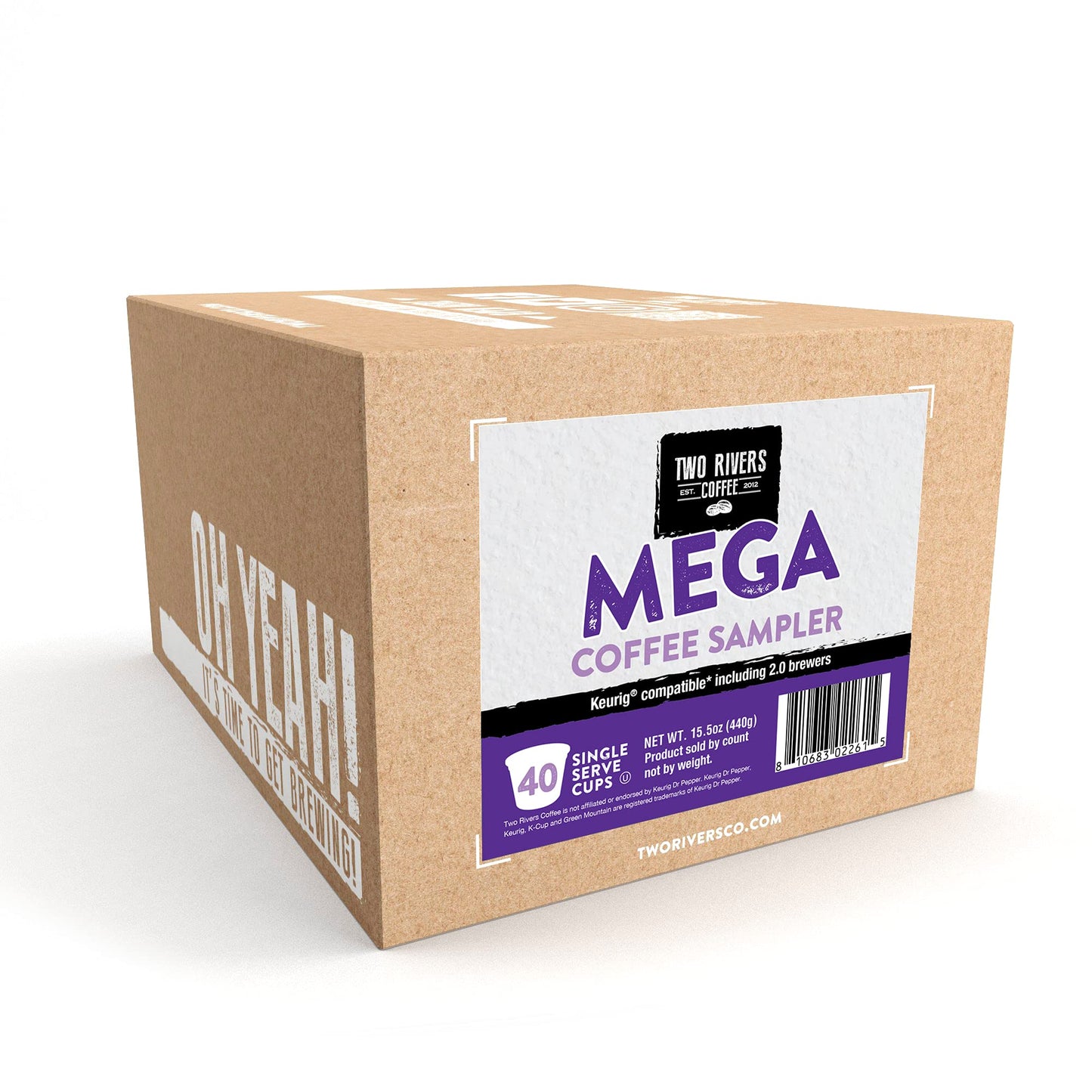 Two Rivers Coffee Hot Chocolate Pods Single Serve Cocoa Variety Sampler Pack Compatible with 2.0 Keurig K-Cup Brewers, 40 Count