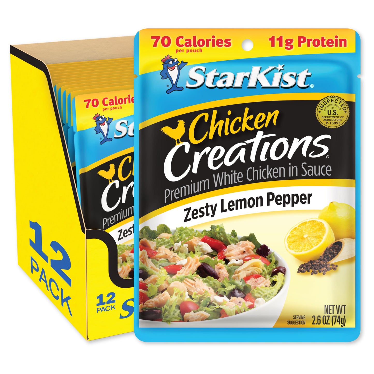 StarKist Chicken Creations, Chicken Salad, 2.6 oz Pouch (Pack of 12)
