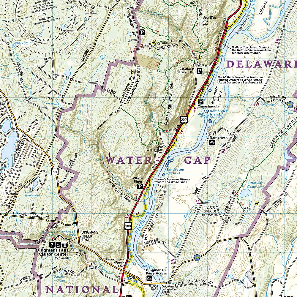 Delaware Water Gap National Recreation Area Map (National Geographic Trails Illustrated Map, 737)